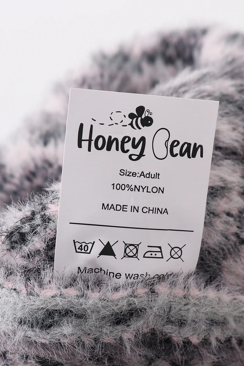 Grey leopard beanie hat toddler adult - Image 7