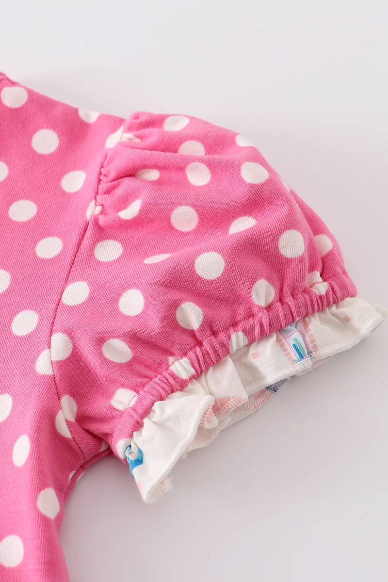 Platinum balcony pink dot dress - Image 7