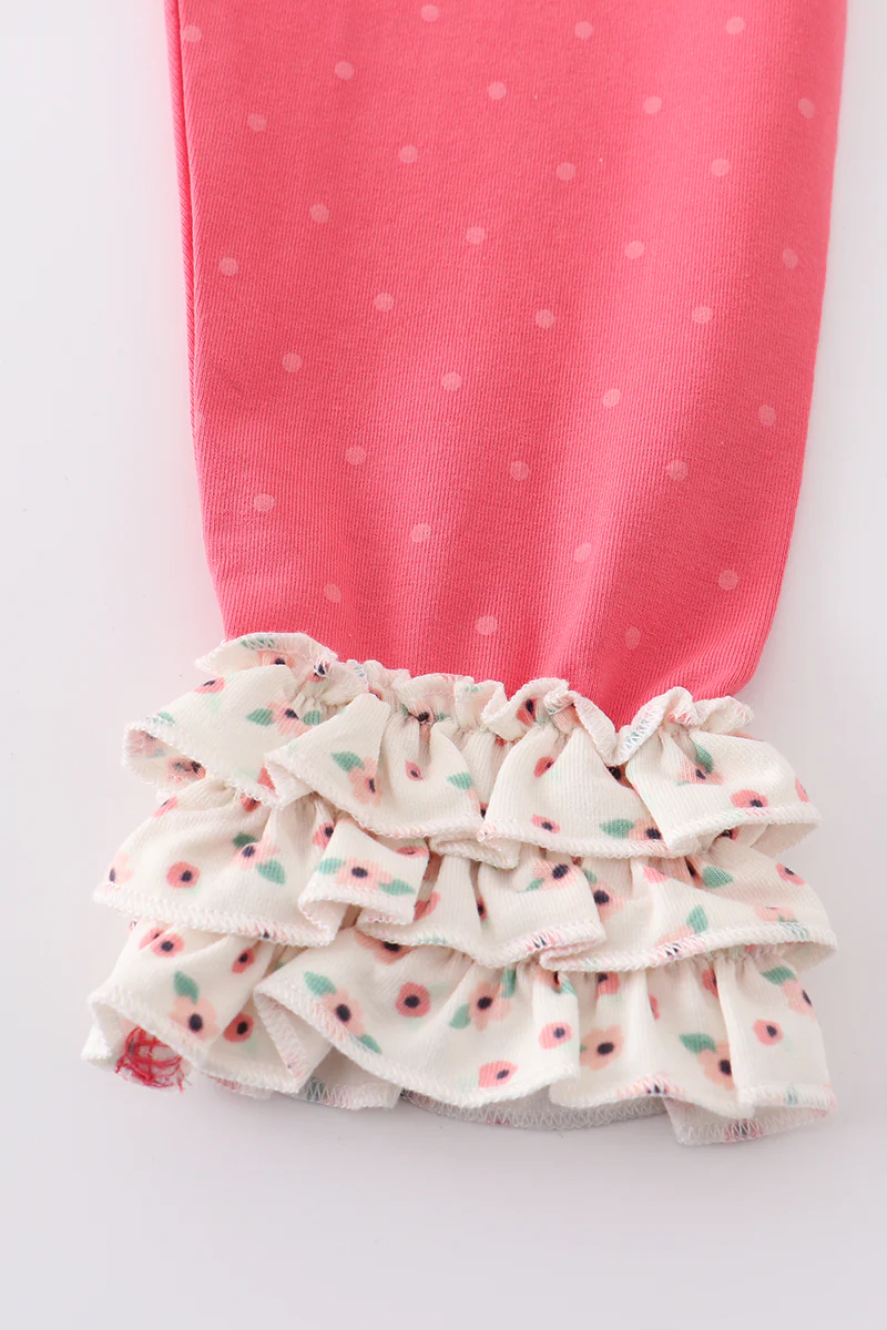 Platinum balloon print floral ruffle girl set - Image 7