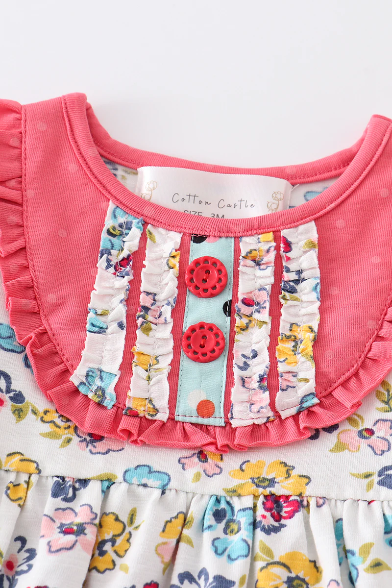 Platinum floral print baby girl set - Image 3