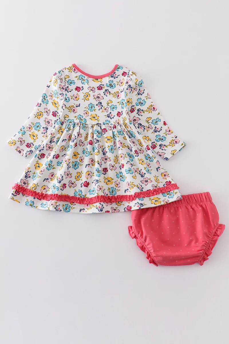 Platinum floral print baby girl set - Image 6