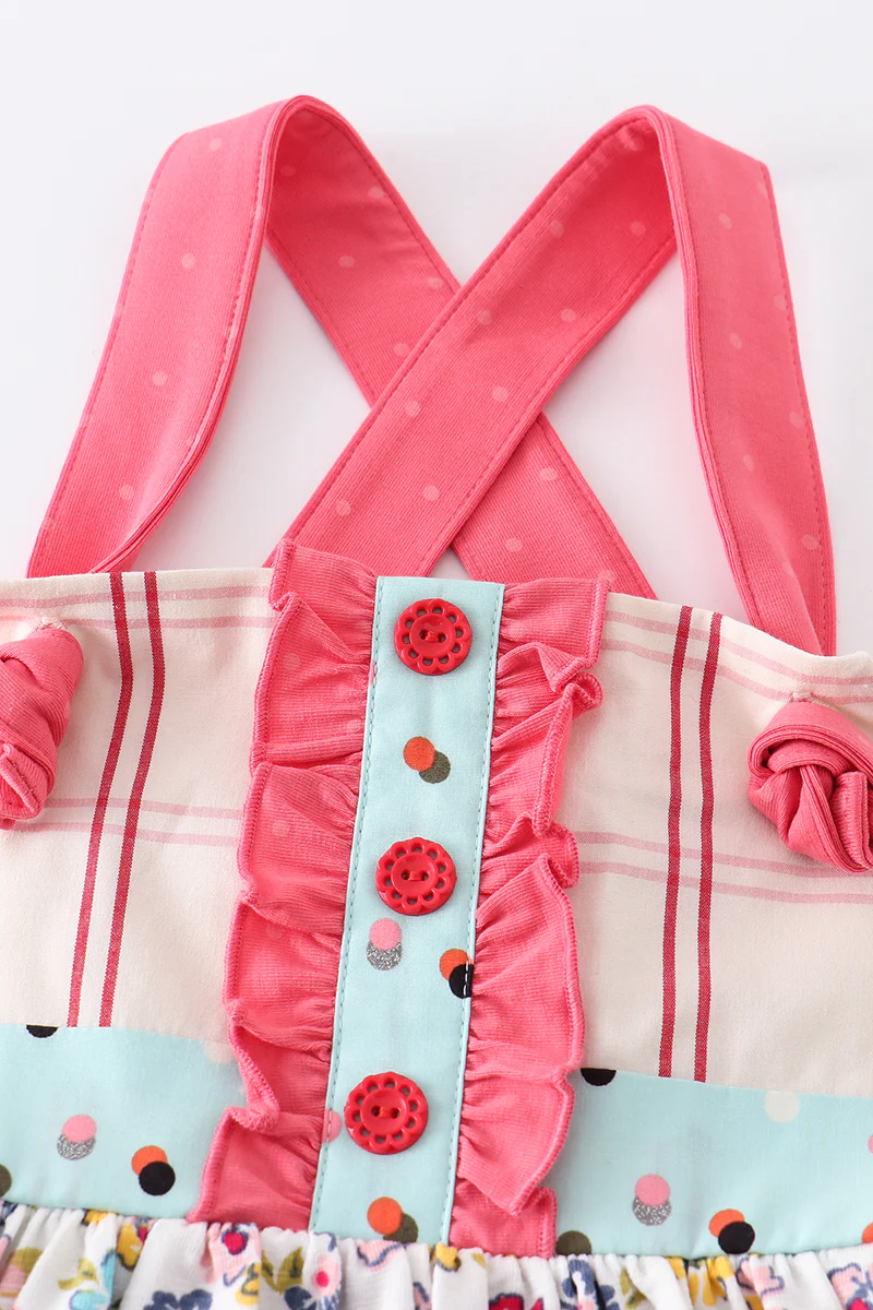 Platinum floral print strap girl dress - Image 6