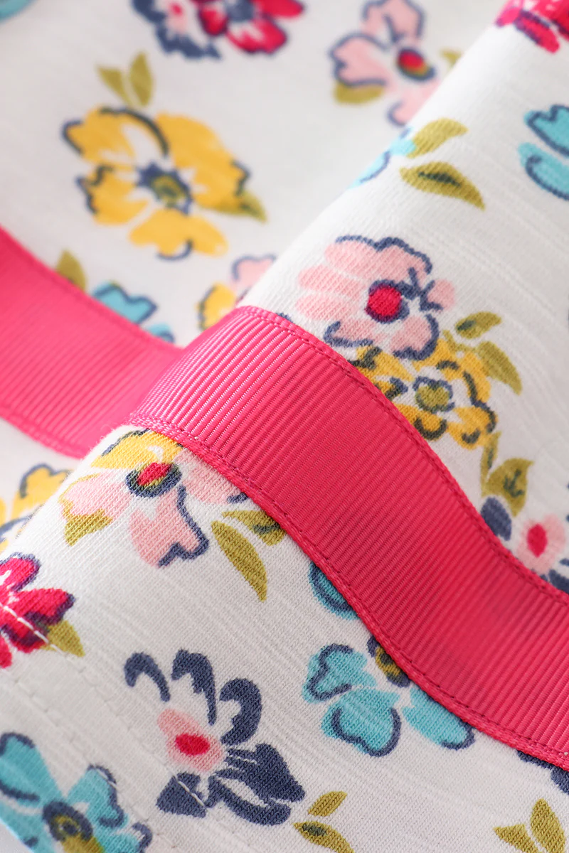 Platinum floral print strap girl dress - Image 7