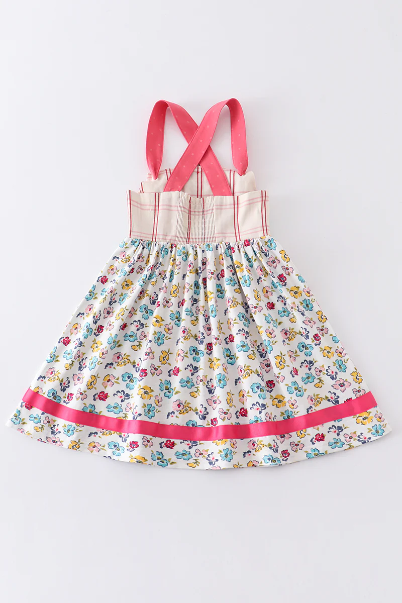 Platinum floral print strap girl dress - Image 9