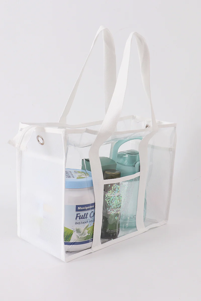 White clear waterproof beach travel bag - Image 4
